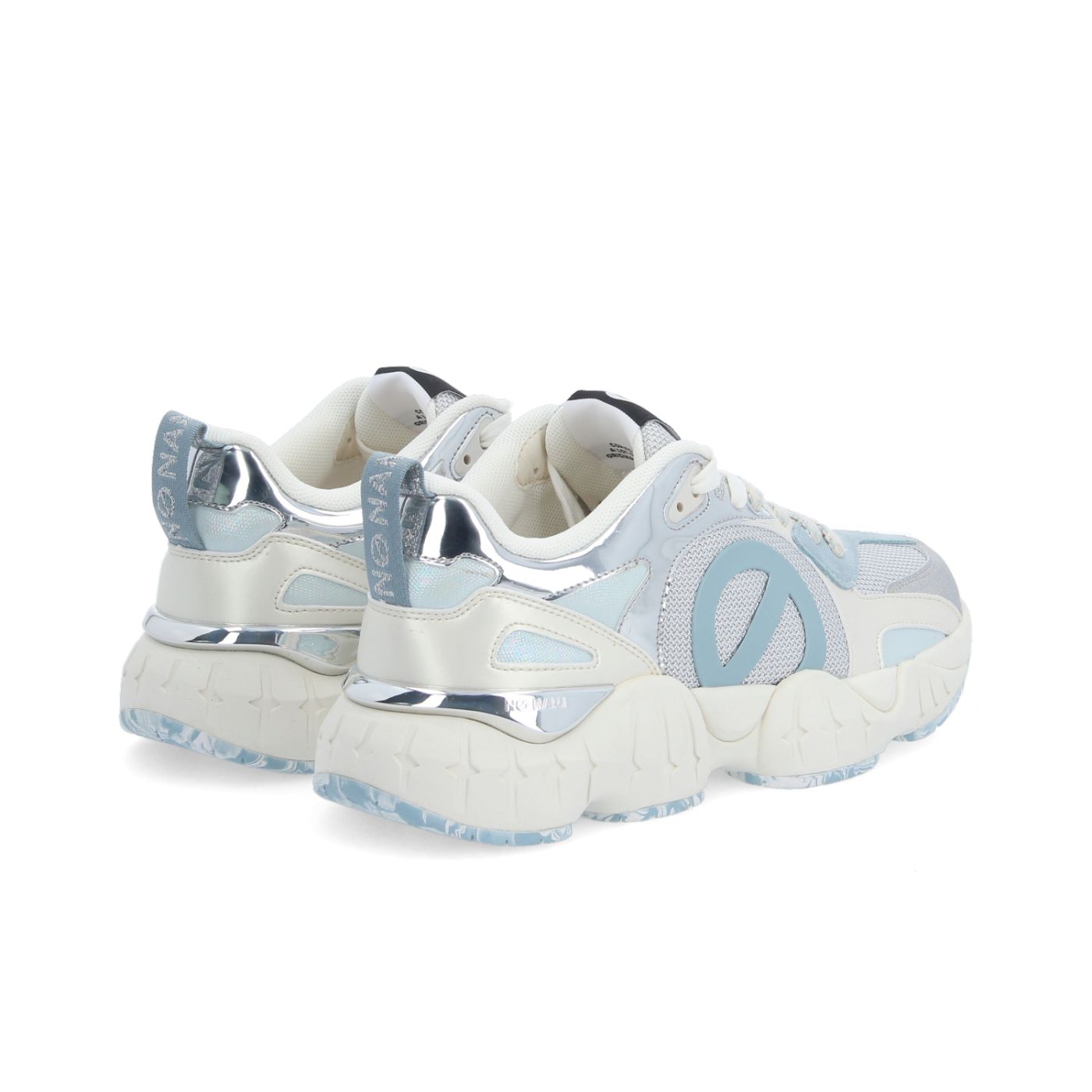 KRAZEE RUNNER W - KNIT/STAMP/SDE - SILVER/BLUE